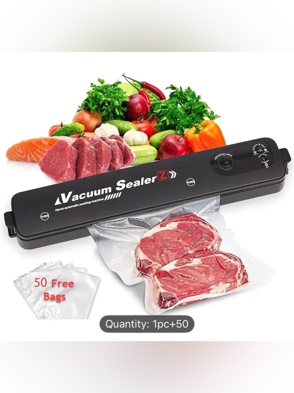 Vacuum Sealer with 50 Free Bags NIB